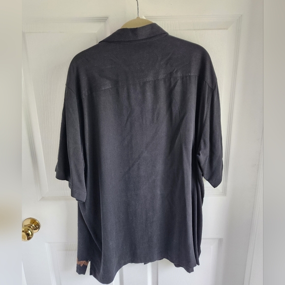 Caribbean Black and Brown Casual Button Down Shirt - Picture 2 of 5